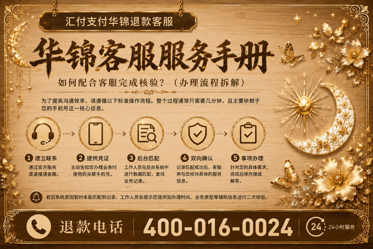 华锦客服信息核验指南与办理步骤流程图