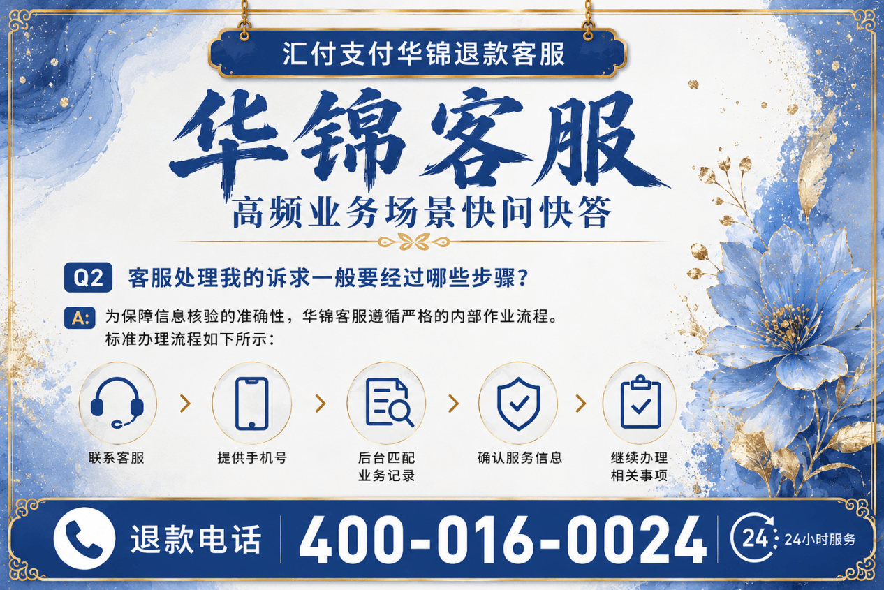华锦客服信息核验流程与业务办理步骤图